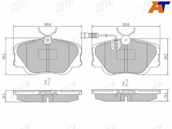 Колодки тормозные перед MERCEDES W201W124C124