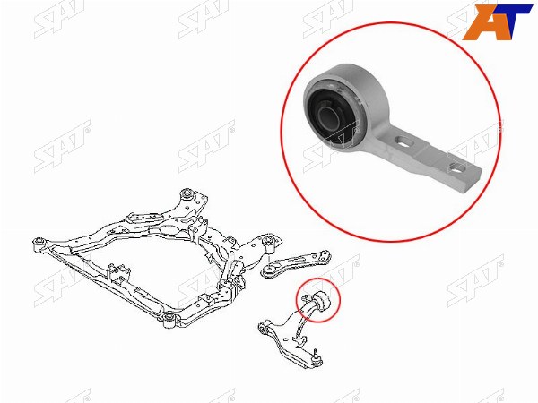 Сайлентблок переднего рычага задний NISSAN TEANA 03-08MURANO 02-07PRESAGE 03-09
