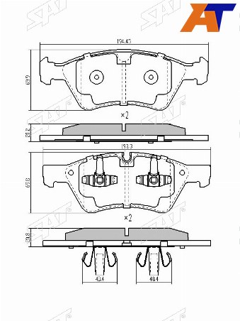 Колодки тормозные перед MERCEDES W211S211W463W164166