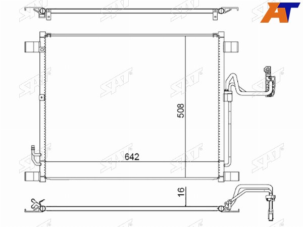 Радиатор кондиционера Infiniti FX35 08-12  EX25 11-13  EX35 07-13  EX37 07-13