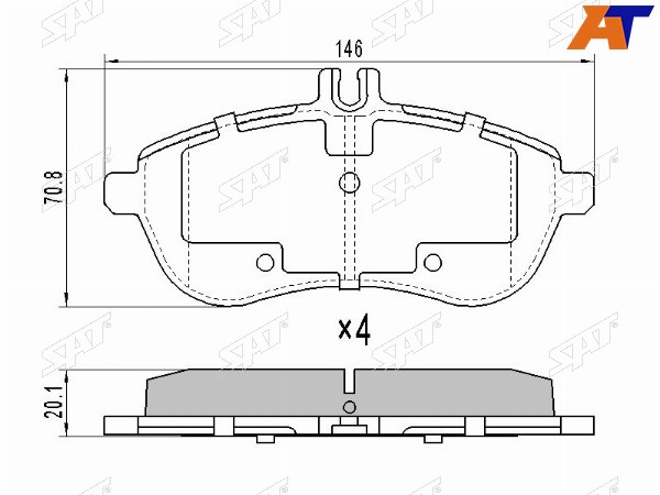 Колодки тормозные перед MERCEDES C204 S204 CL203 A207 C207 W212