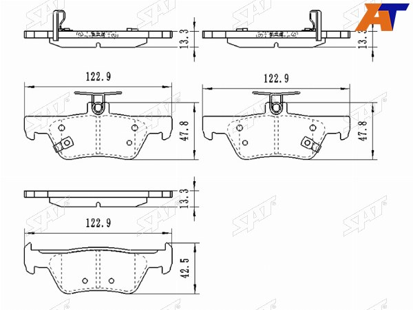 Колодки тормозные зад HONDA FIT 19-JAZZ 20-