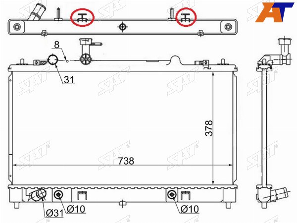 Радиатор Mazda 6 02-12  Atenza 02-12