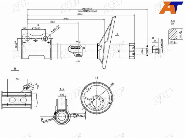 Стойка передняя TOYOTA HARRIERLEXUS RX300 97-03 LH