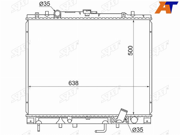 Радиатор Mitsubishi L200 96-06  Pajero Sport 96-08  Challenger 96-99
