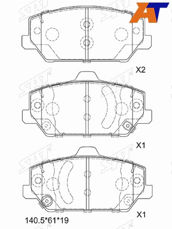 Колодки тормозные перед HYUNDAI I30 17-KIA OPTIMA 16-
