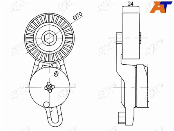 Натяжитель приводного ремня TOYOTA CAMRYRAV4 2.5 11-LEXUS ES 2.5 11-RX 2.7 08-