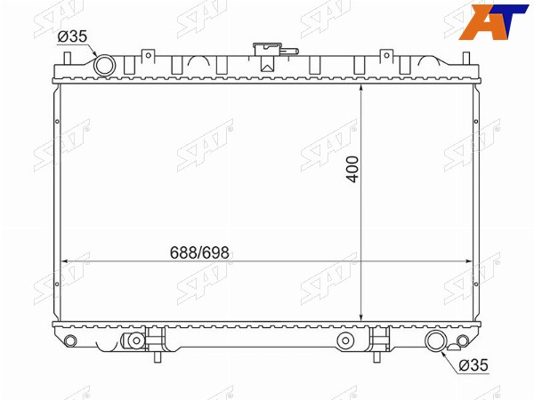 Радиатор Infiniti I30 99-04  Nissan Cefiro 98-03  Maxima 00-06