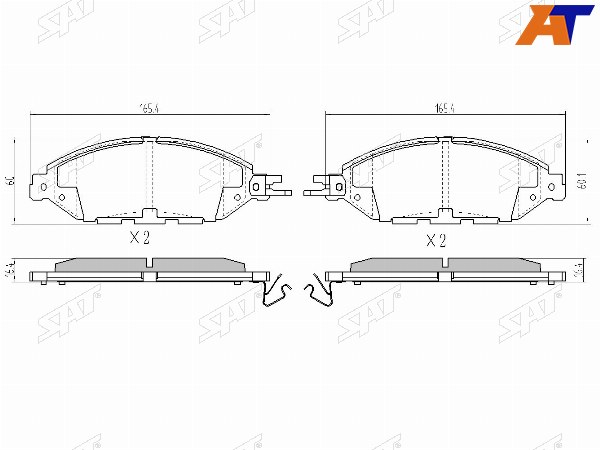 Колодки тормозные перед NISSAN MURANO Z52 16-PATHFINDER R52 15-