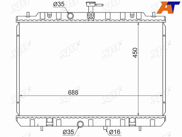 Радиатор Nissan Serena 10-16  X-Trail 07-15  Rogue 07-14