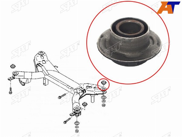 Сайлентблок задней балки MAZDA 6 02-08ATENZA 02-12