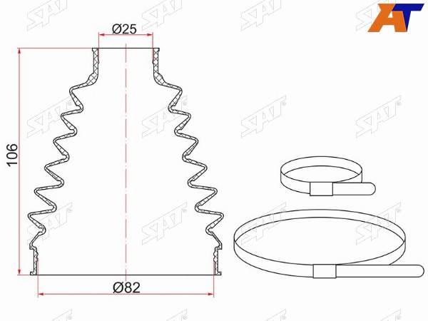 Пыльник шруса наружный RENAULT LOGAN 10- NISSAN TEANA J32HYUNDAI CRETA 2,0 АКПП 15- 2WD4WD(2 хому