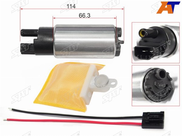 Топливный насос 12V, 3BAR, 90LH, V=1800-2000