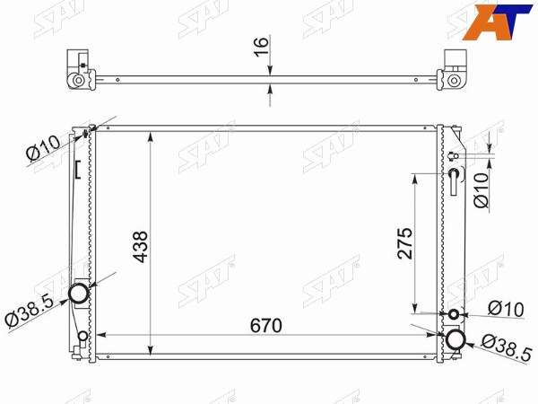 Радиатор Toyota Alphard (H20,H30) 08-23  Vellfire 08-