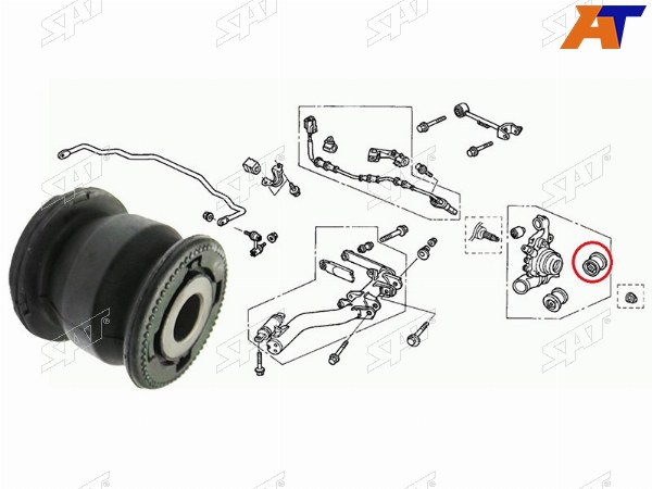 Сайлентблок задней ступицы RR HONDA CIVICCR-VSTREAM 01-