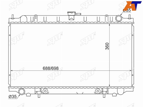 Радиатор Nissan AD 99-02  Primera 95-02  Sunny 98-04  Wingroad 99-05