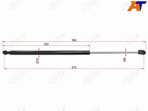 Амортизатор крышки багажника OPEL VECTRA B 95-02 (WGN)