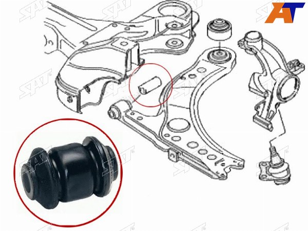 Сайлентблок FR рычага  передний Volkswagen Golf 97-03Audi A3 2000-2003Skoda OctaviaFabia 1997-201