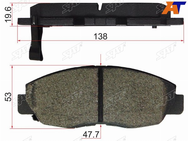 Колодки тормозные перед HONDA CR-V RD124 ACCORD 92-98 PRELUDE 92-00