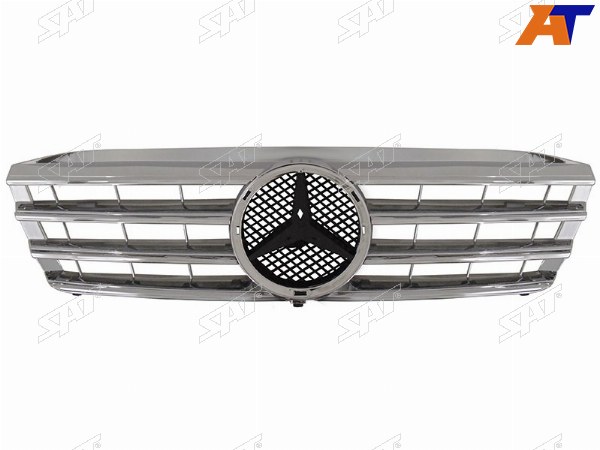 Решетка радиатора MERCEDES W203 00-04 SPORT с местом под эмблему хром