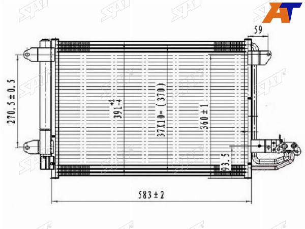 Радиатор кондиционера Audi A3 96-13  Skoda Octavia 96-13  Volkswagen Golf 03-16  Jetta 05-14