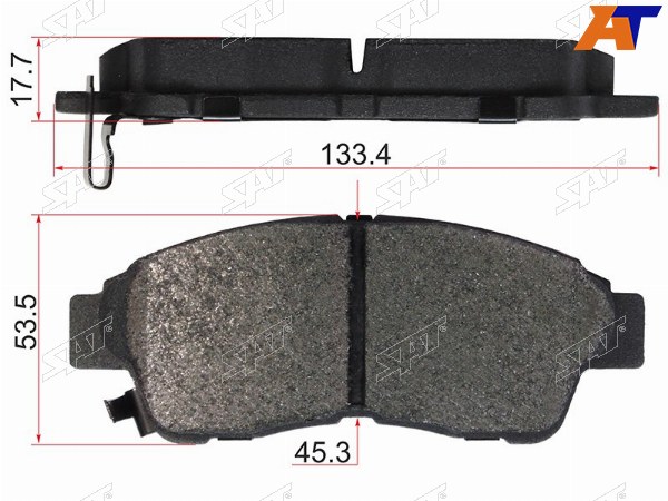 Колодки тормозные перед TOYOTA RAV4CORONACARINA 92-T19COROLLA E1011