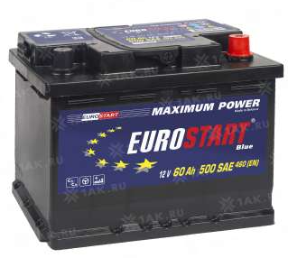 EUROSTART EB601 Аккумулятор АКБ-60 а/ч Bluer п/п 460А (242х175х190) L+