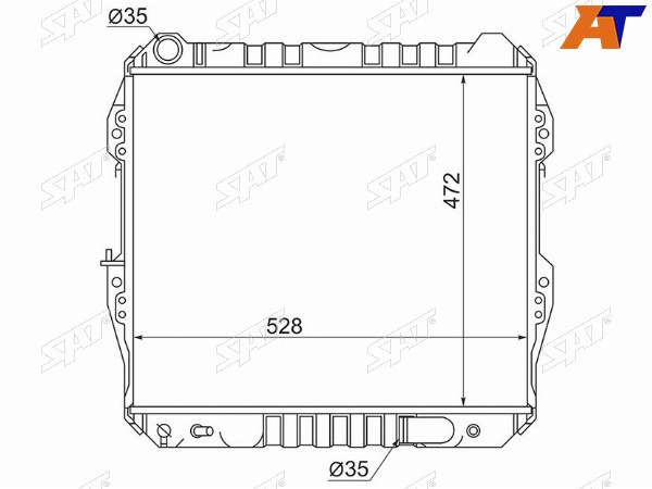 Радиатор Toyota 4Runner 89-95  Hilux Surf 89-95