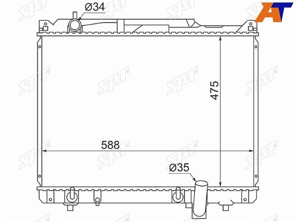 Радиатор Suzuki Escudo 97-05  Grand Vitara 97-05  Grand Escudo 00-05  Grand Vitara XL-7 01-06