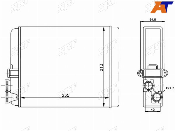 Радиатор отопителя салона  VOLVO S60 00-S70  V70 00-S80 98-XC 70 00-XC 90 02-
