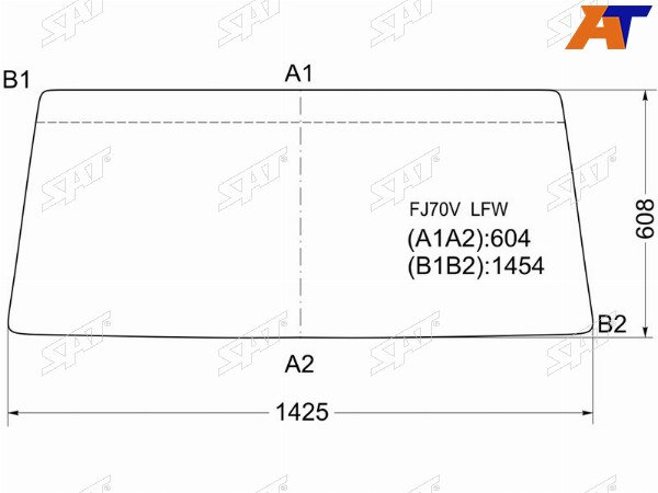 Стекло лобовое (В резинку) Toyota Land Cruiser 84-04  Land Cruiser Prado (J70) 87-96