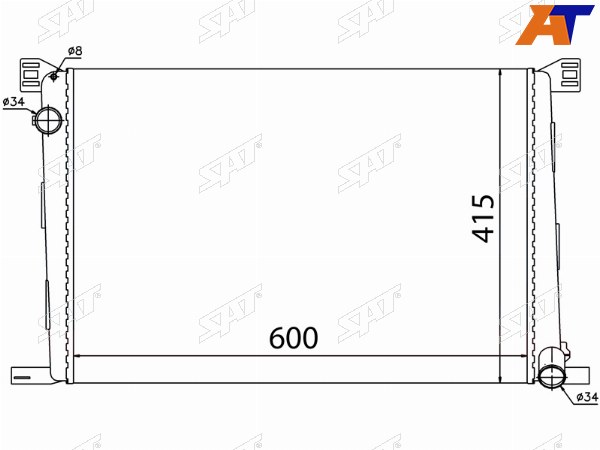 Радиатор Mini Cabrio Cooper 09-15  Clubman Cooper 08-10  Countryman Cooper 10-17  Coupe Cooper 11