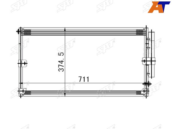Радиатор кондиционера Toyota Land Cruiser (J100) 98-07  Land Cruiser Cygnus 98-07