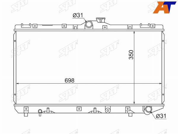 Радиатор Toyota Corolla (E100,E110) 91-02  Sprinter 91-02  Sprinter Carib 95-02