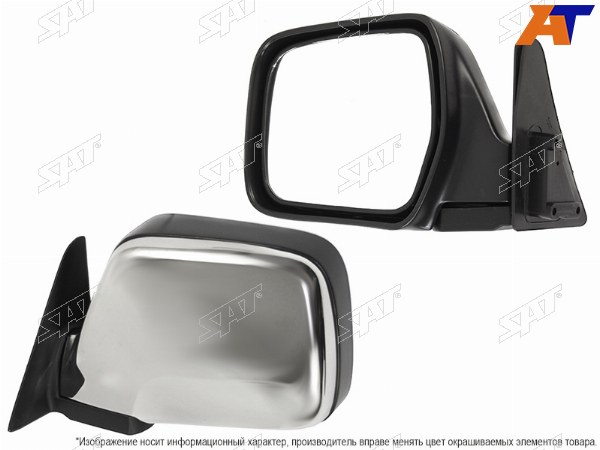 Зеркало TOYOTA LAND CRUISER 80 90-98 LH механическое хром  LHD