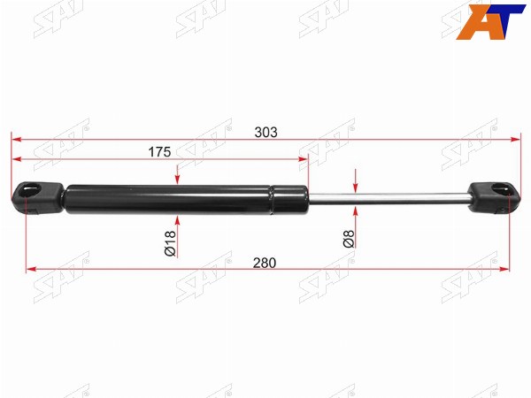 Амортизатор крышки багажника SKODA SUPERB 01-08VOLKSWAGEN PASSAT 00-05