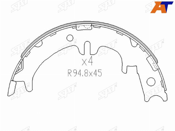Колодки ручного тормоза TOYOTA HARRIER,KLUGER,NOAH,VOXY 03-