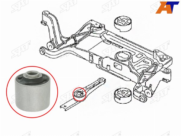 Картридж задней подушки двигателя VW JETTA 05-16GOLF 03-PASSAT 05-15TIGUAN 07-SKODA YETI 10-OCT