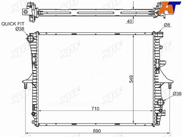 Радиатор Audi Q7 05-15  Volkswagen Touareg 02-10  Porsche Cayenne 02-10