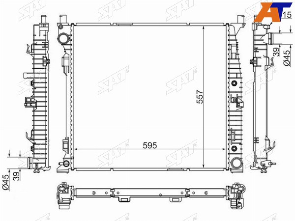 Радиатор Mercedes-Benz M-Class 11-15  GL-Class 12-15  GLS-Class 15-19