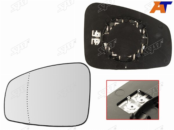 Полотно зеркала RENAULT MEGANE III 08-FLUENCE 10- LH асферическое с обогревом