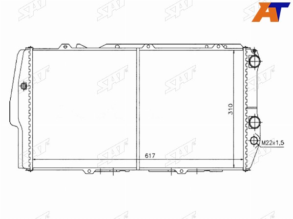 Радиатор Audi 100 82-90  200 83-91