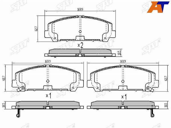 Колодки тормозные перед INFINITI QX56 Z62