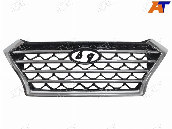 Решетка радиатора HYUNDAI TUCSON 18-21 горизонтальные хром полосы