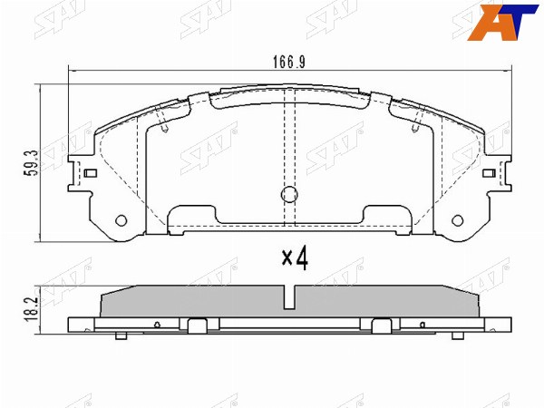 Колодки тормозные перед LEXUS RX350450 08-HIGHLANDER 13-