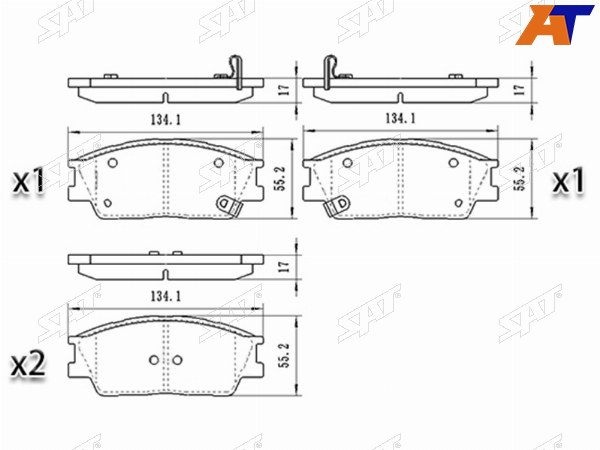 Колодки тормозные перед HYUNDAI CRETA 21-KIA SOUL 18-