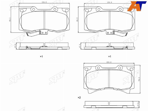 Колодки тормозные перед HUMMER H3 05-10
