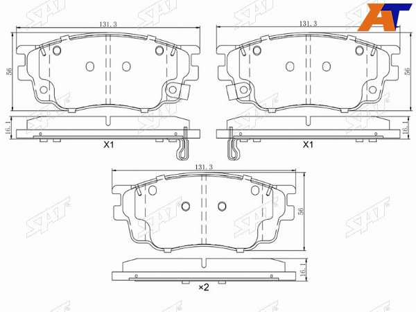 Колодки тормозные перед MAZDA 6 02-