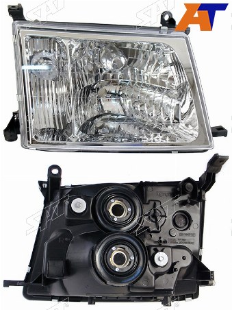 Фара TOYOTA LAND CRUISER 100 00-05 RH (ручная регулировка) пластик
