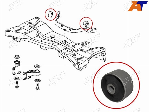 Сайлентблок заднего дифференциала MITSUBISHI OUTLANDERAIRTREK 01-06LANCER 00-09